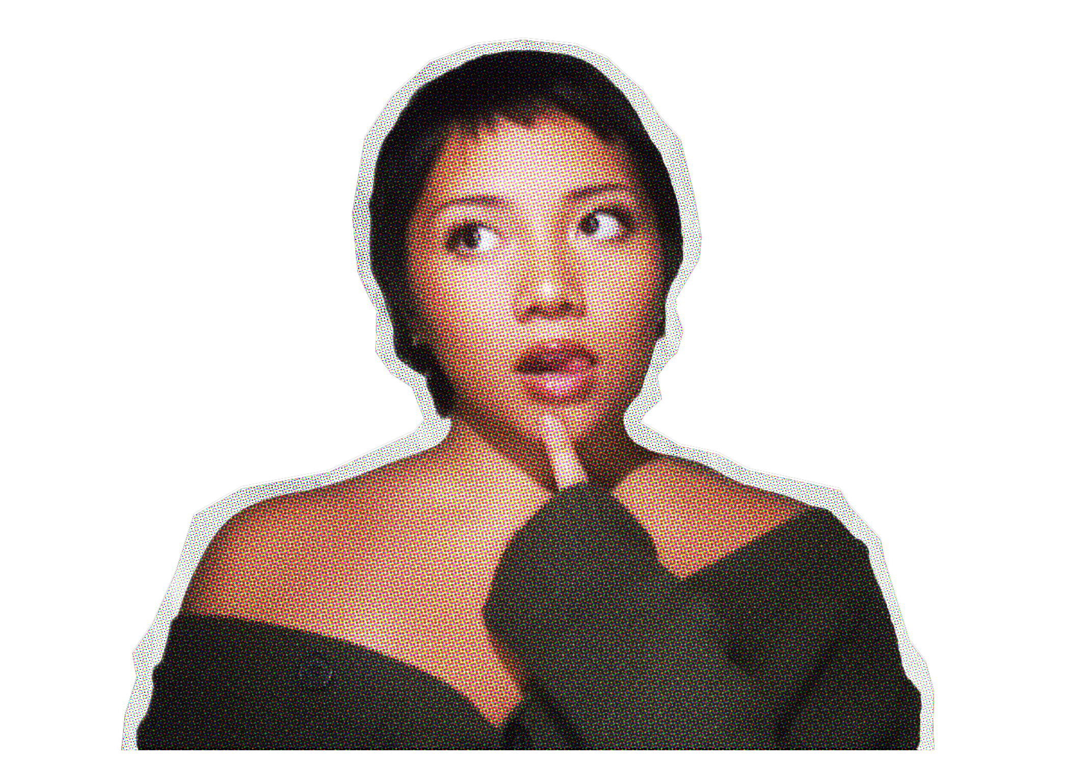 Halftone collage portrait of Jessamin